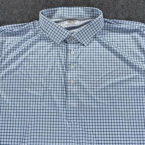 Collars & Co Short Sleeve Dress Collar Polo Mens Sz 3XL Blue White Checkered